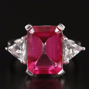 Sterling topaz ring. Size 7.